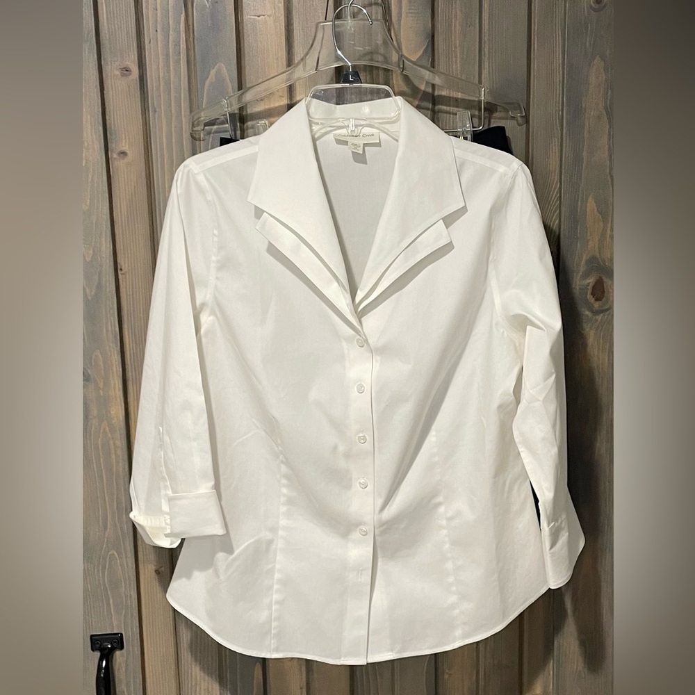 White button down blouse